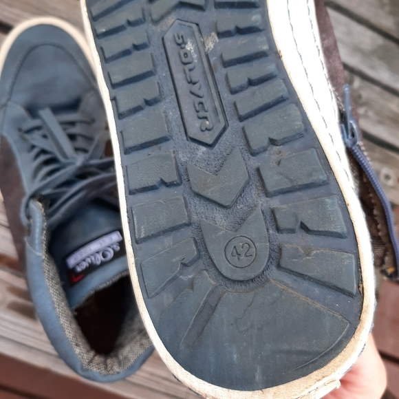 Men's St. Oliver Brown Suede & Blue Eco leather sneakers, Size 8.5 US (42 EU) - Picture 8 of 10